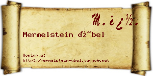 Mermelstein Ábel névjegykártya